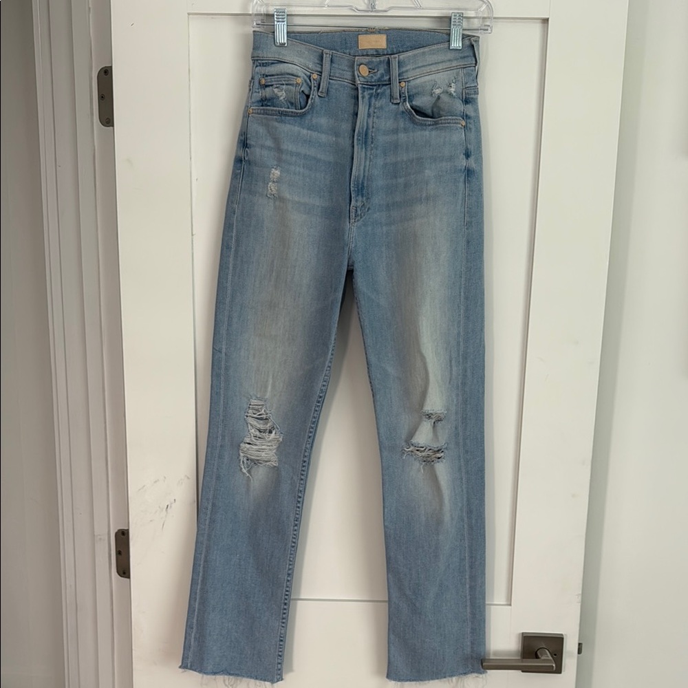 MOTHER high waisted rider ankle jeans